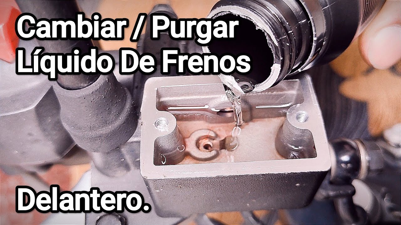 Cambio o Purga del Liquido de Frenos de Moto - Freno Delantero 