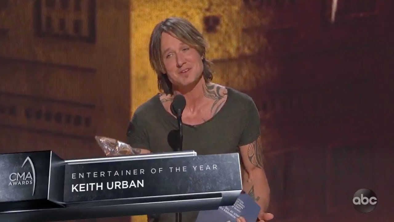 Keith Urban Wins ACM Entertainer of the Year Award, Thanks 'Baby Girl' Nicole Kidman & Daughters