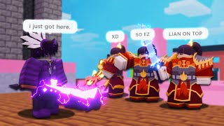 I FOUND A LIAN ONLY CLAN IN ROBLOX BEDWARS...