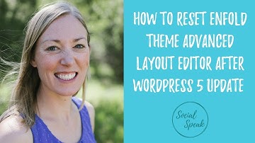How to reset Enfold Theme Advanced Layout Editor after Wordpress 5 Update with Classic Editor Plugin