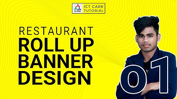 How to Make Professional Restaurant Roll Up Banner Using Photoshop CC|| Photoshop CC Tutorial.||