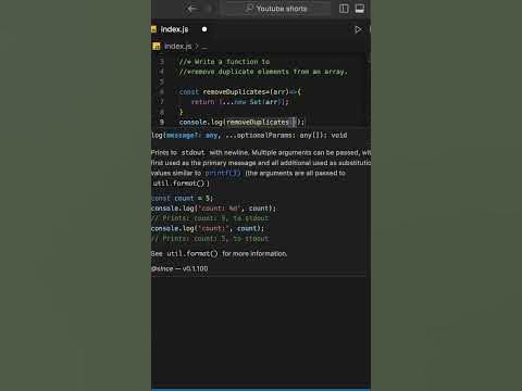 Optimizing JavaScript Arrays: Remove Duplicates in Seconds! 🔥 # ...