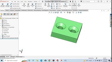Bench vice assembly Part 6 Clamping Plate in solidworks