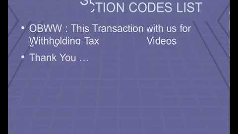 SAP Accounts Payable Transaction Codes List, Module Tutorial