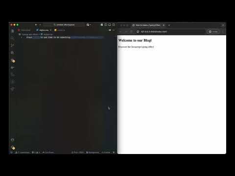 How to Create a Typing Text Effect with HTML, CSS & JavaScript