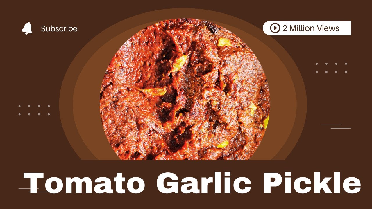 Tomato garlic pickle | tomato thokku | Thakkali Oorugai | Easy spicy tomato pickle at home | 