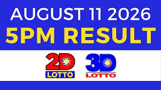 Lotto Result Today 5PM August 11 2026 Swertres Ez2 PCSO