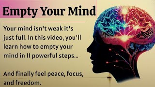 Empty Your Mind || Learn English Through Motivational Lesson 🔥 || Improve Your English Fluency 🗣️