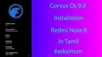 Corvus OS 9.0 Install | Redmi Note 8 | #asksimon | Simon Linus Channel