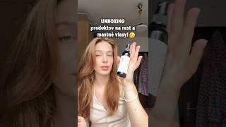Unboxing nášho Tonika a Šampónu!💚🥰 #unboxing #kozmetika #tonikum #sampon #mastnevlasy #biofy #fyp