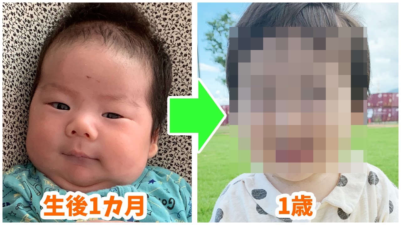 驚愕 赤ちゃんの顔つきの変化 0歳から1歳の成長記録 男の子 Youtube