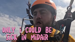 Mashtag Brady throws up while paraglyding