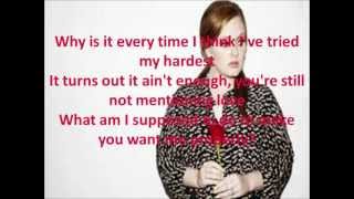 Adele Best For Last Lyrics!