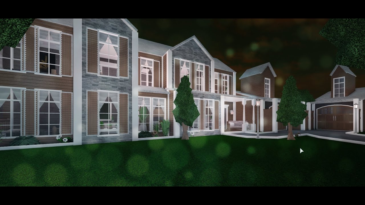 Linen Family House Build 22k *Exterior* Bloxburg ROBLOX YouTube