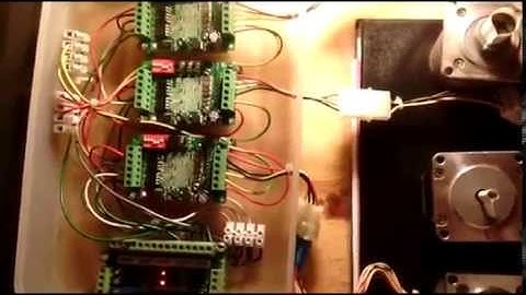 DIY CNC controller 3 x TB6560+ Breakout board with 3 Stepper+Mach3 test