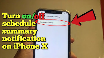 How to turn on or off scheduled summary notifications on iPhone X