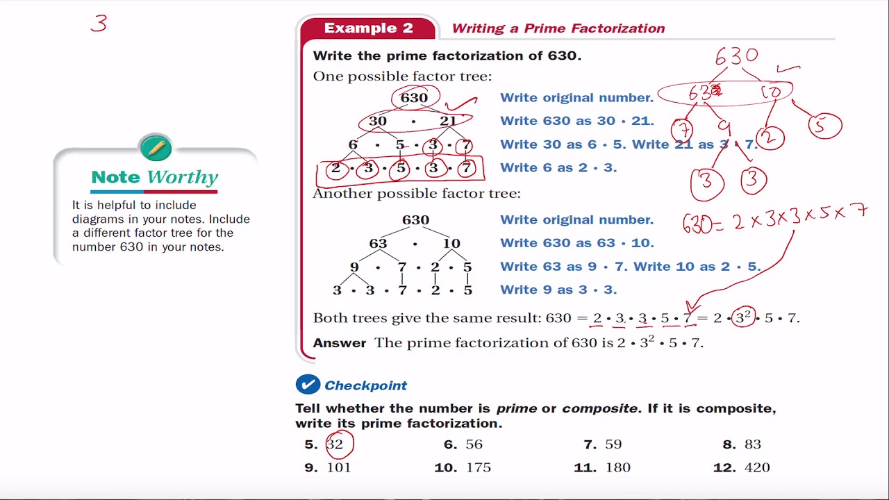 Grade 7C 4 1 factors and Prime Factorization - YouTube