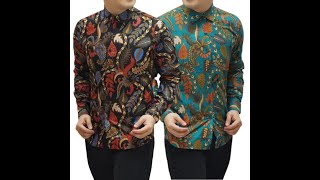 Baju Batik Pria Modern Kemeja Batik Pria Slim fit Lengan Pendek s8157 bisa gosend instant