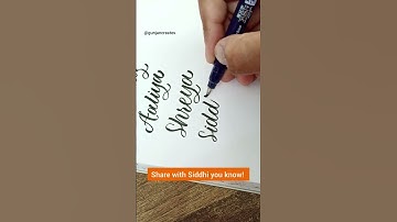 Calligraphy for Beginners|Siddhi|Name lettering #shorts #nameart #name #calligraphy #artvideo #art