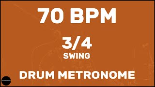 3/4 Swing | Drum Metronome Loop | 70 BPM