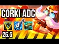 CORKI & Nami vs CAITLYN & Bard (ADC) | 57K damage | KR Challenger | 26.5
