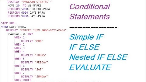 Class-5 | Mainframes | Conditional Statements @vitechtalks | VITechTalks | Batch-5