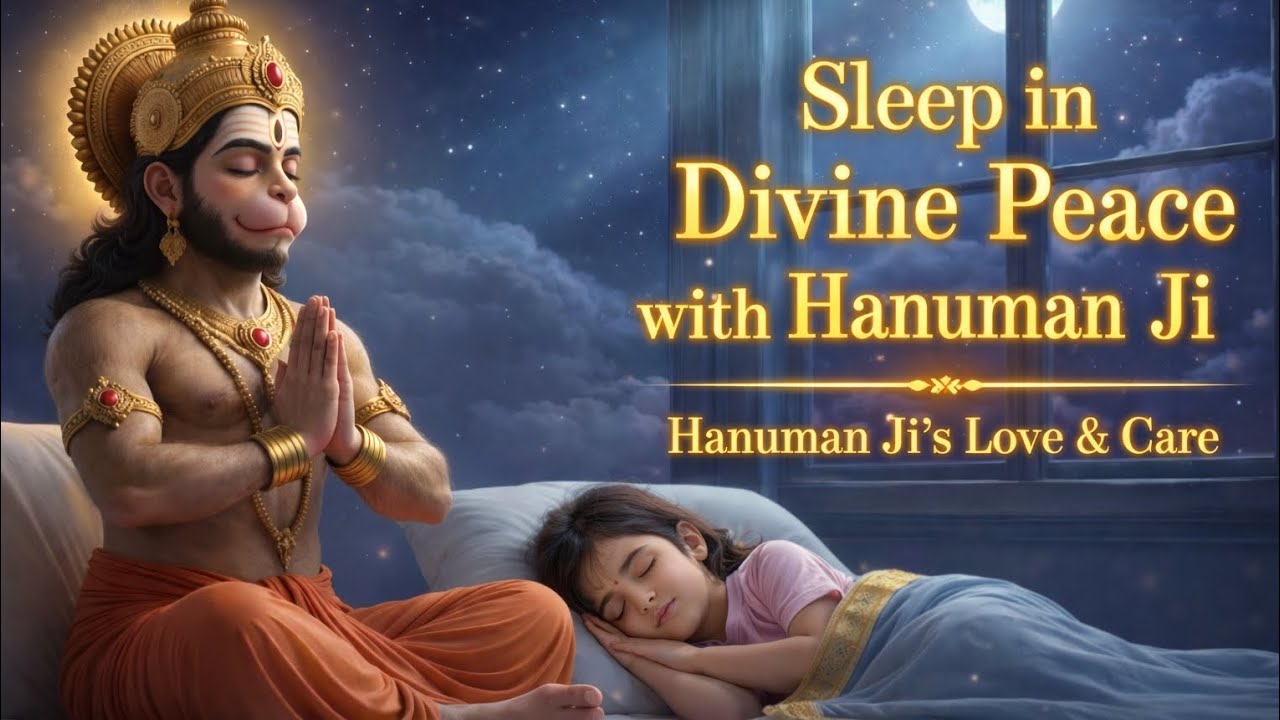 🌙🙏Hanuman Chalisa for Calm, Protection & Peaceful Sleep l Night Protection for Kids 🧿 
