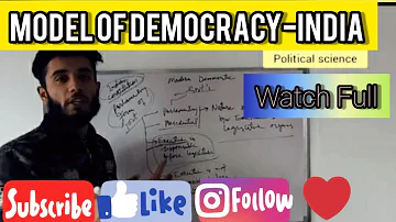 Indian model of democracy fully explained | Full lecture | Political science | 6thsem KU