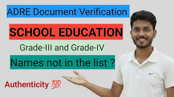 ADRE 2.0 Documents Verification// Queries Resolved// Part-8 // SCHOOL EDUCATION 
