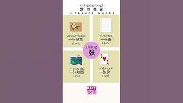 【Learning Chinese】Must learn Chinese Measure Words 4- 张｜Learning Chinese /Daily use Vocabulary #HSK2