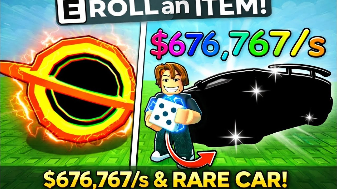 ROLL AN ITEM & GET $676,767/s + RARE CAR! 🤯🚗 | Roblox Beginner Guide 🎲🔥