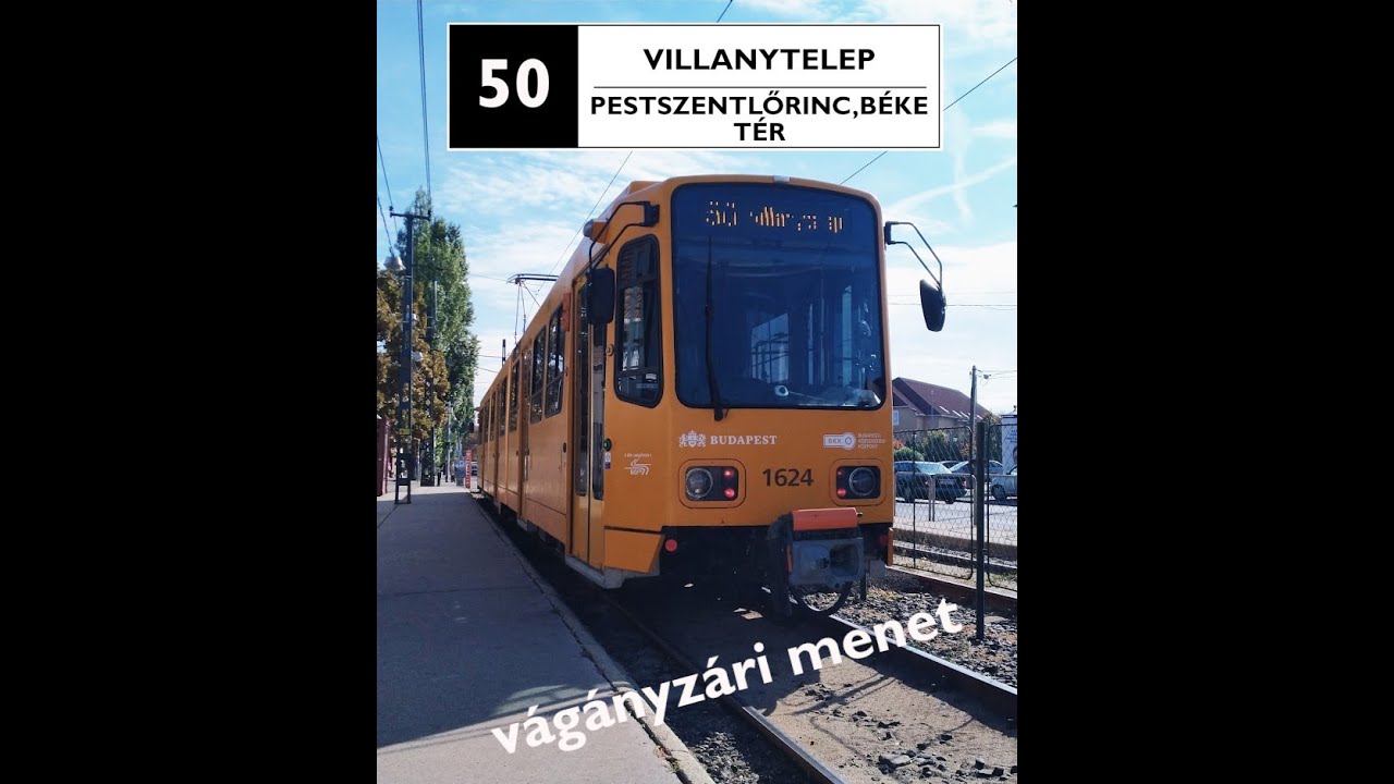 50 - Villanytelep - Pestszentlőrinc, Béke tér (vágányzári menet)