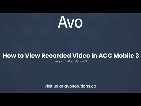 How to View Recorded Video in ACC Mobile 3