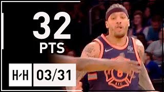 Michael Beasley Full Highlights Knicks vs Pistons (2018.03.31)  32 Points!