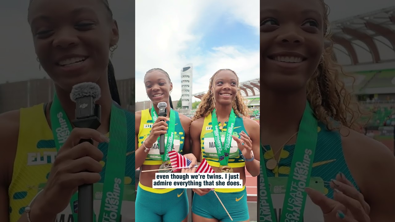 Mia & Mariah Maxwell reflect on earning Team ๐บ๐ธ spots together and their twin bond ๐ฅน๐ฅ๐ฅ #track #usatf