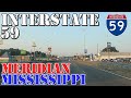 I-59 North - Meridian - Mississippi - 4K Highway Drive