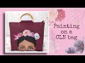 Painting on Bags - Painting on a leather bag