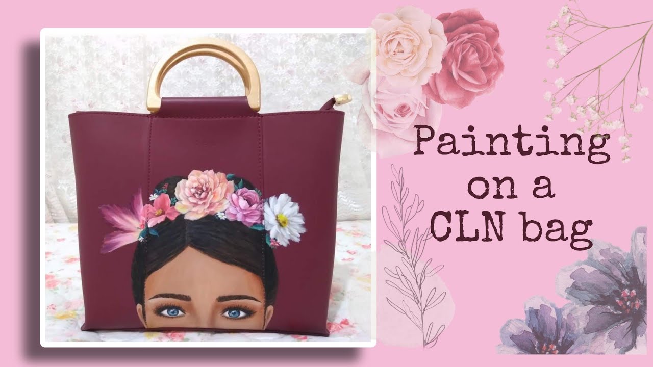 Painting on Bags - Painting on a leather bag