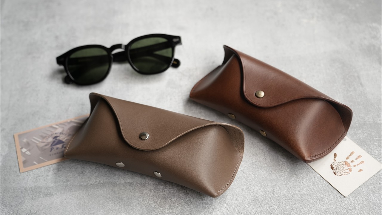 Making a Handmade Leather Glasses Case - Leather Pattern/DIY BUILD