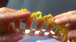 PUNTILLA NUM 411 PARA SERVILLETAS O MANTELES MUY FÁCIL DE HACER#parati #crochet #arte #tutorial