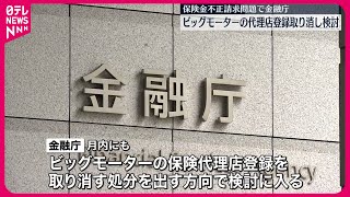 【金融庁】ビッグモーターの保険代理店登録 取り消す方向で検討