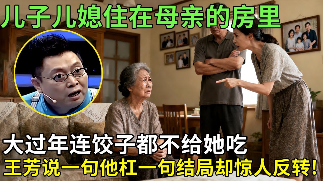 儿子儿媳住在母亲的房里,大过年连饺子都不给她吃，王芳说一句他杠一句结局却惊人反转!【王芳王为念情感调解】