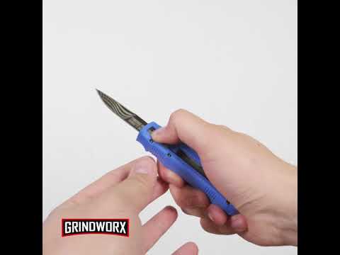 Schrade SCHOTFBL Blue OTF Spring Assisted Knife - Gray