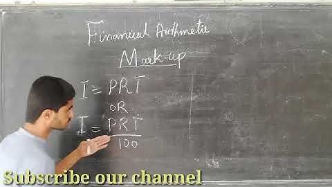 Financial Arithmetic| Mark up#part-4 #Asif Ali | ME TUTORIAL