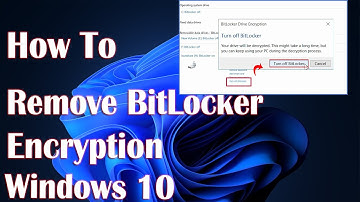 Remove BitLocker Encryption In Windows 10 - How To