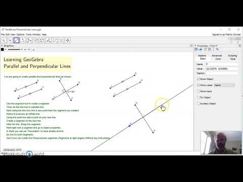 Learning GeoGebra Parallel and Perpendicular Lines