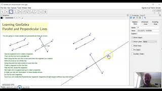 Learning GeoGebra Parallel and Perpendicular Lines