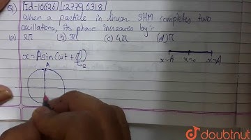 When a particle in linear S.H.M. completes two oscillations, its phase increases by