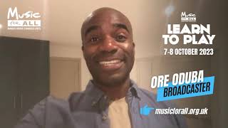 Presenter And Actor Ore Oduba Highlights Why You Should Get Involved With Learn To Play