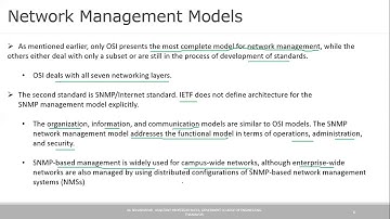 Telecommunication Network Management Network Management Model by selvakumar Lec 3